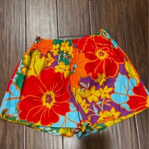 Olivaceous Multicolor Floral Women Shorts